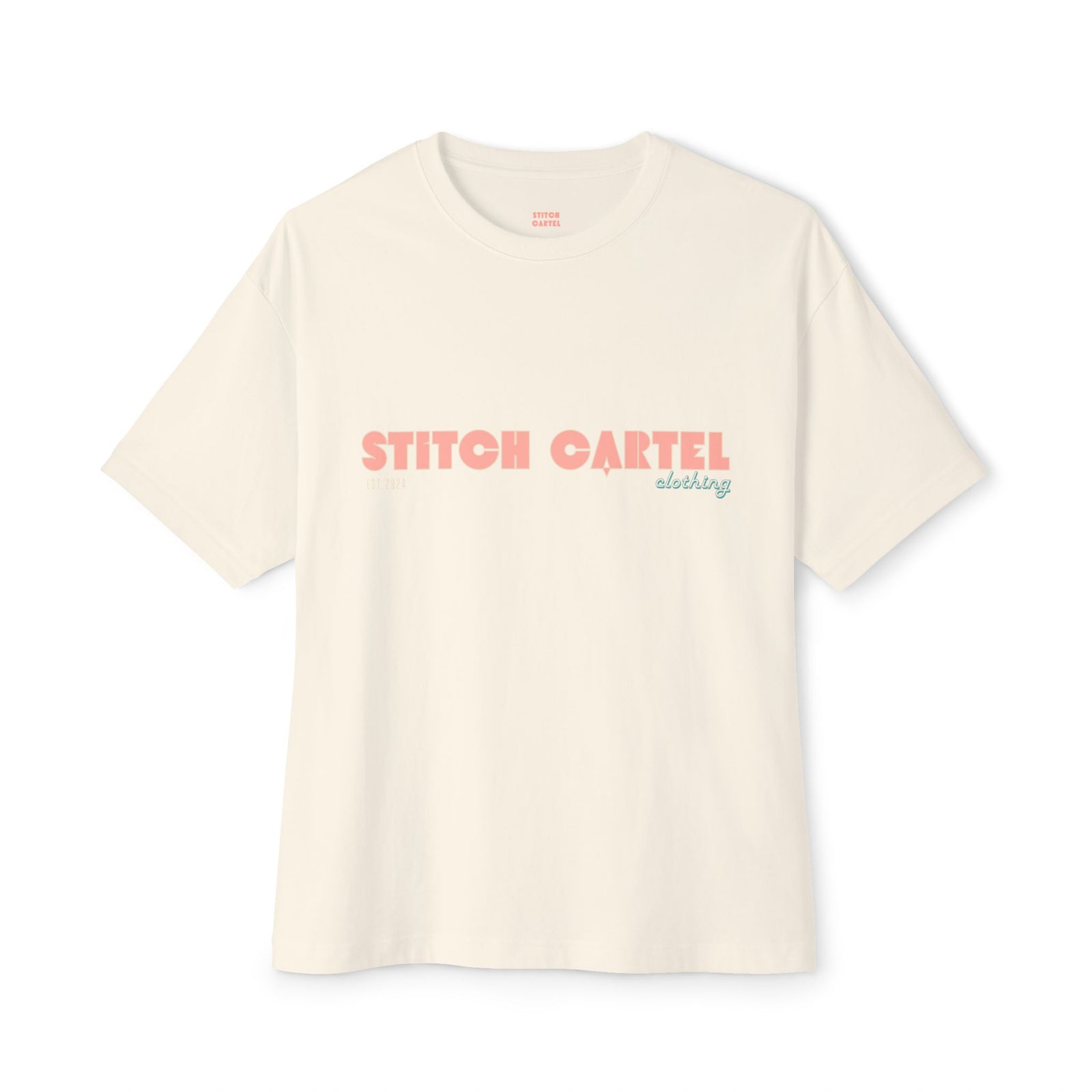 Unisex Retro Waves pink design Oversized Boxy Tee