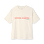 Unisex Retro Waves pink design Oversized Boxy Tee