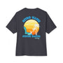Unisex Retro Waves blue design Oversized Boxy Tee