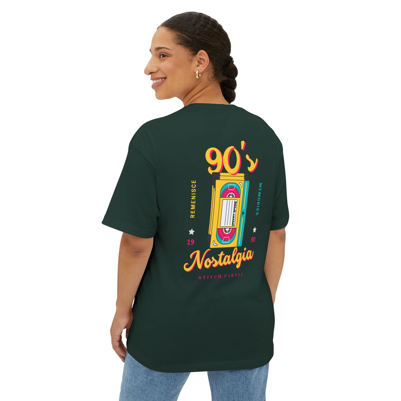 90s Yellow design Nostalgia Oversized Tee
