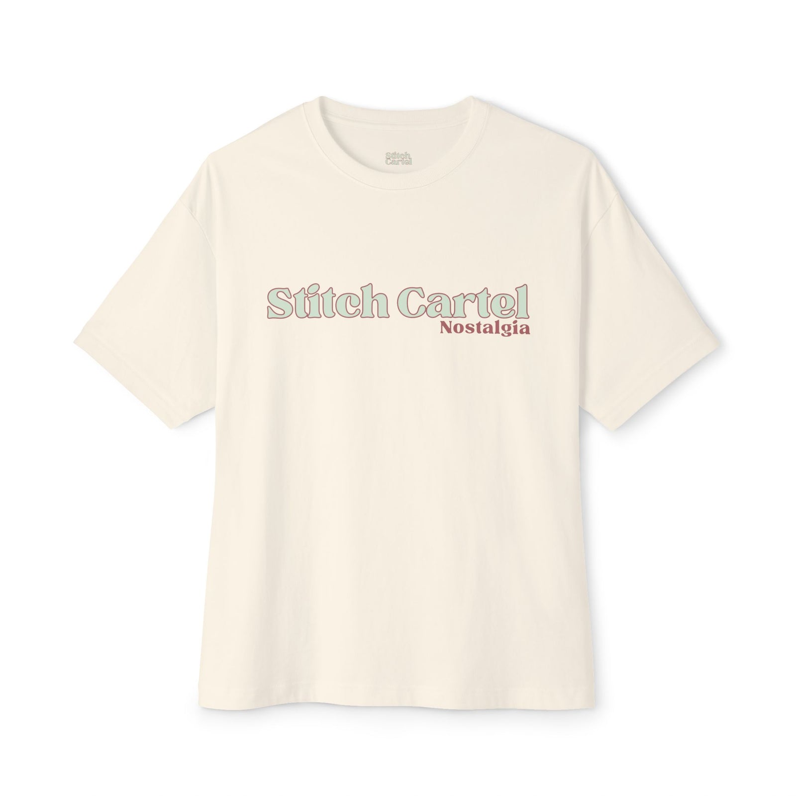 Womans 70’s nostalgia beige design Oversized Boxy Tee