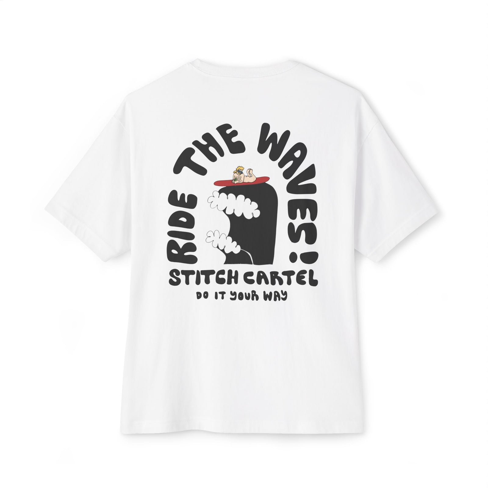 Unisex Ride The WavesOversized Boxy Tee