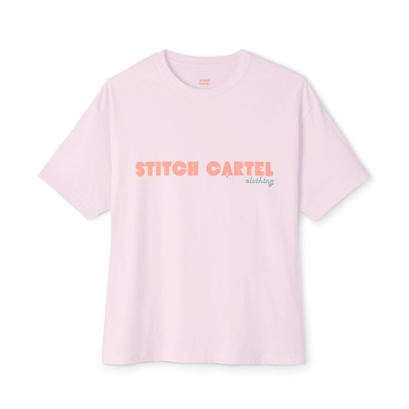 Unisex Retro Waves pink design Oversized Boxy Tee