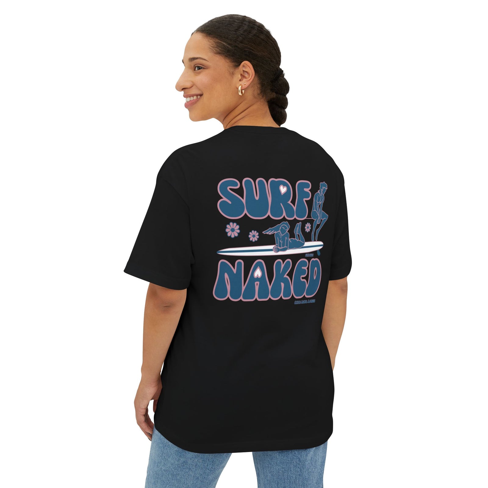 Pink and Blue Surf Naked box Tee