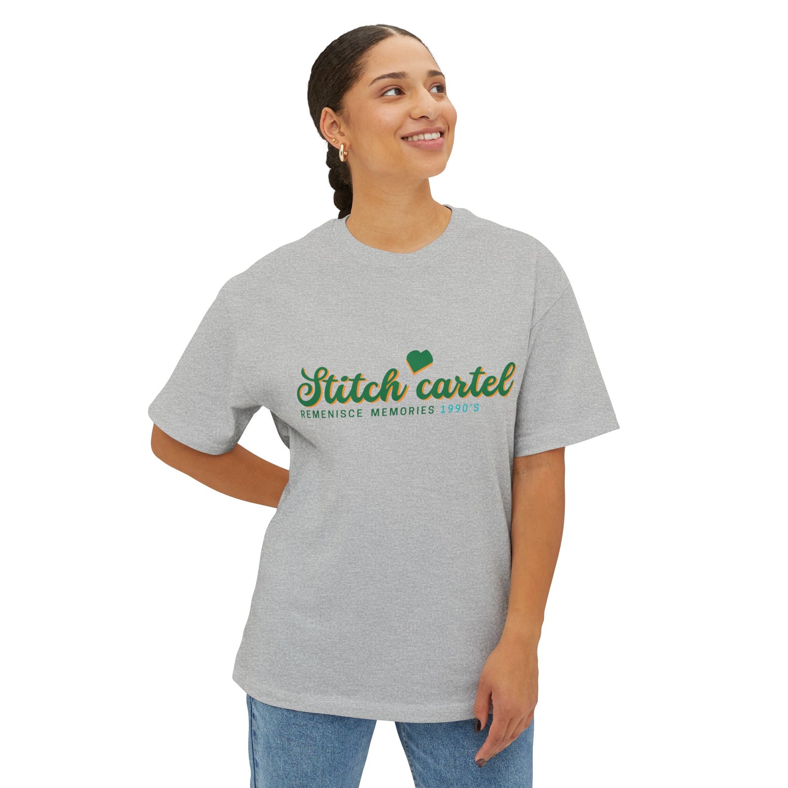90s green design Nostalgia Oversized Tee
