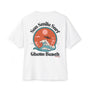 Ghetto beach black design over sized Vintage Box Tee