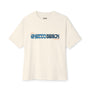 Ghetto beach basic orange and blue design Unisex Oversized Boxy Tee