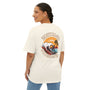 Mens 90s nostalgia beige design Oversized Boxy Tee