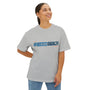 Ghetto beach basic orange and blue design Unisex Oversized Boxy Tee