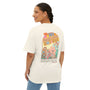 Womans 70’s nostalgia beige design Oversized Boxy Tee