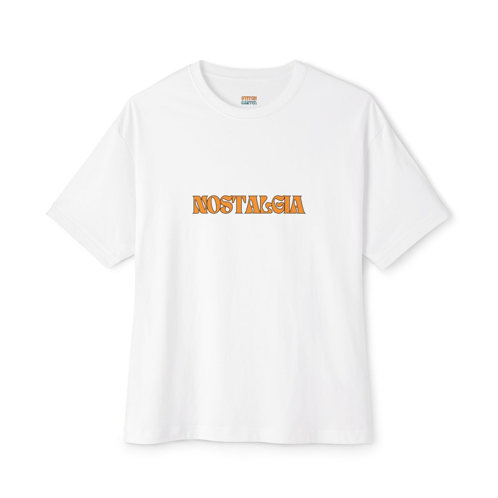 90s mens orange design Nostalgia Box Tee