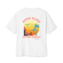 Unisex Retro Waves pink design Oversized Boxy Tee