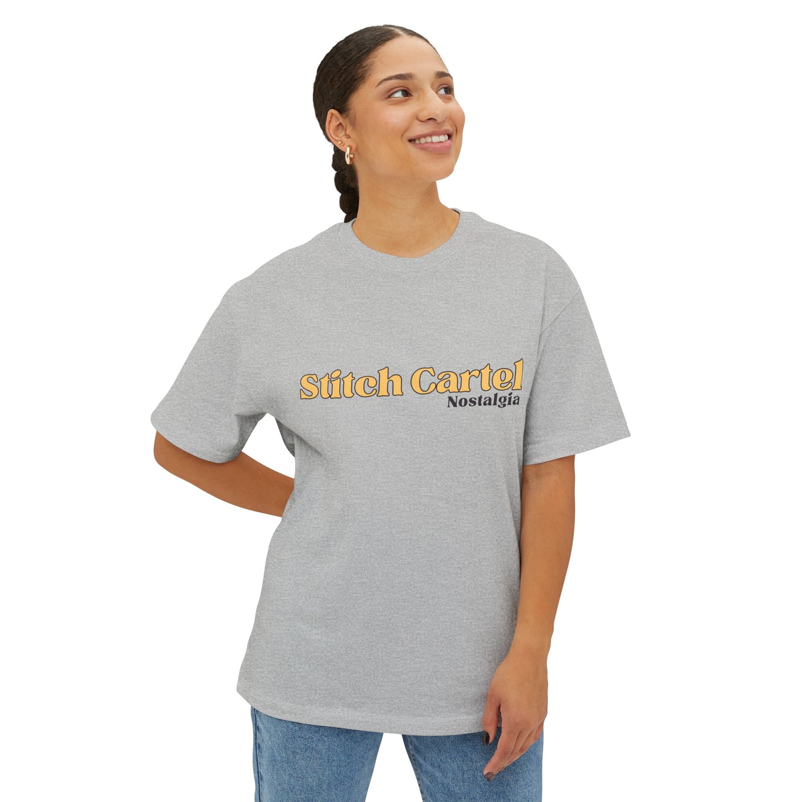 Womans yellow and black 70s Nostalgia Box Tee