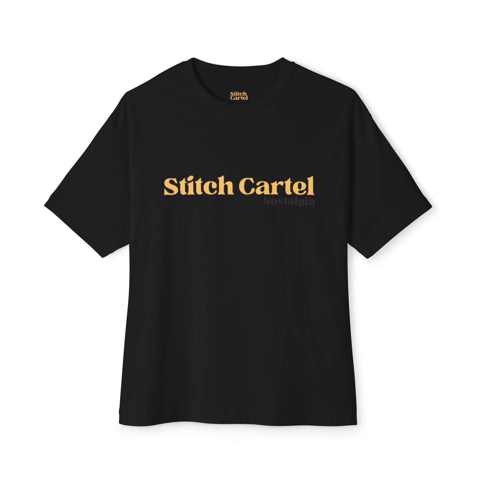 Womans yellow and black 70s Nostalgia Box Tee