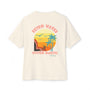 Unisex Retro Waves pink design Oversized Boxy Tee