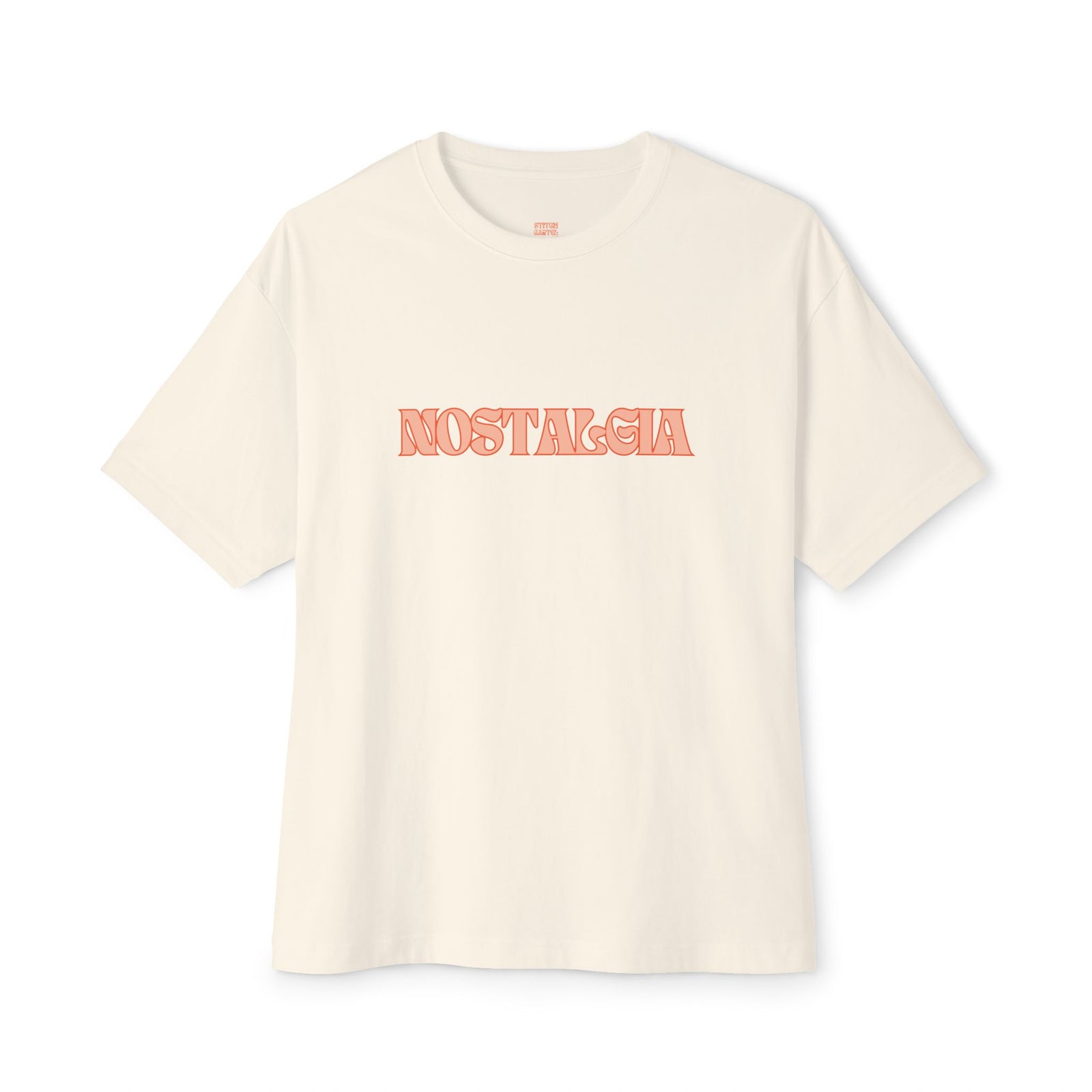 Mens nostalgia pink design Oversized Boxy Tee