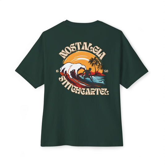Mens 90s nostalgia beige design Oversized Boxy Tee