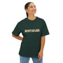 Mens 90s nostalgia beige design Oversized Boxy Tee