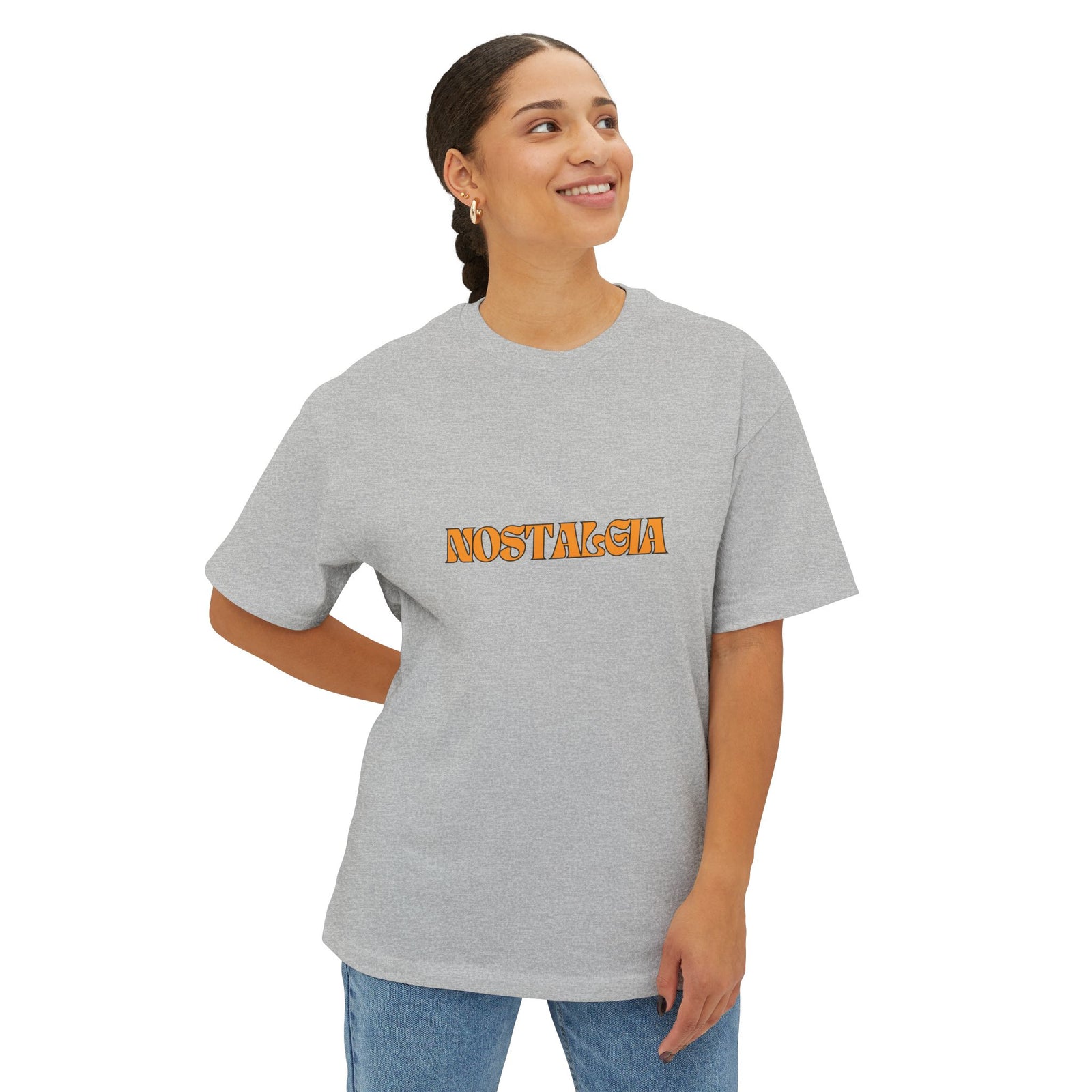 90s mens orange design Nostalgia Box Tee