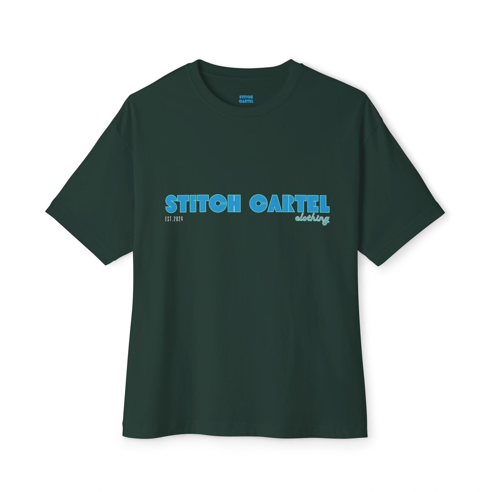 Unisex Retro Waves blue design Oversized Boxy Tee