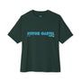 Unisex Retro Waves blue design Oversized Boxy Tee