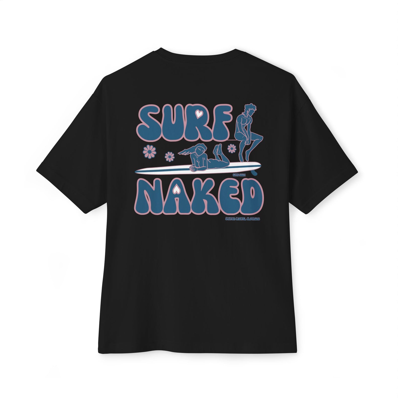 Pink and Blue Surf Naked box Tee