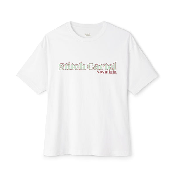 Womans 70’s nostalgia beige design Oversized Boxy Tee