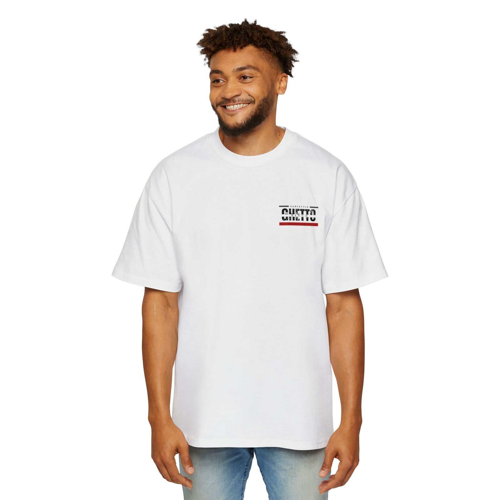 Why the F not whites design Men's Heavy Oversized Tee