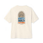 Ghetto beach basic orange and blue design Unisex Oversized Boxy Tee