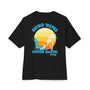 Unisex Retro Waves blue design Oversized Boxy Tee