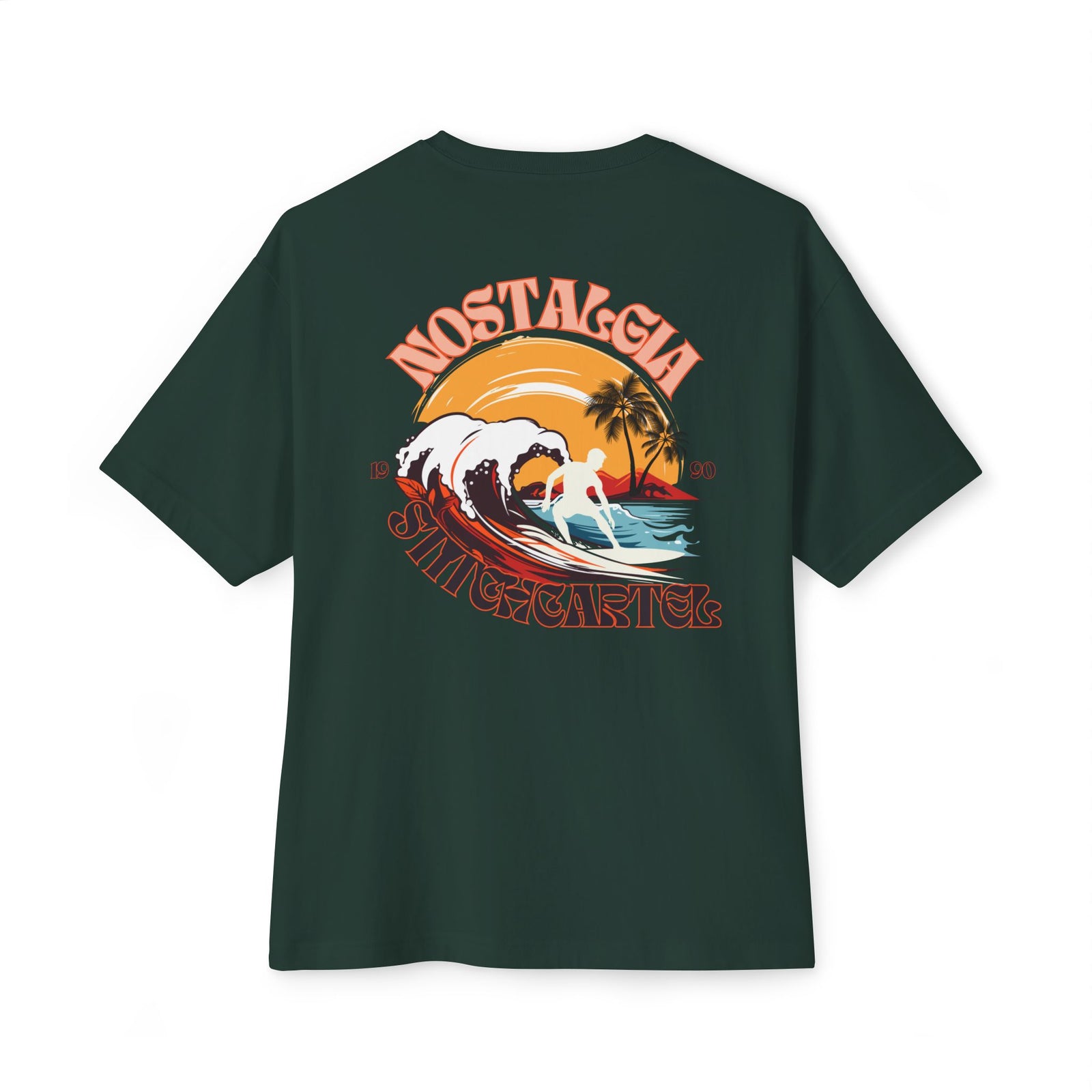 Mens nostalgia pink design Oversized Boxy Tee