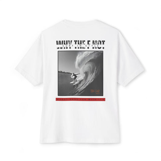 Unisex Why The F Not black design Oversized Boxy Tee