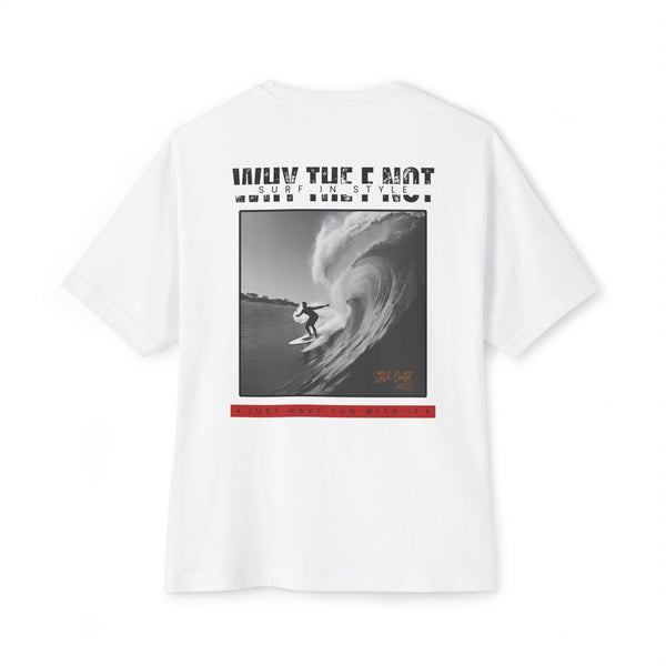 Unisex Why The F Not black design Oversized Boxy Tee