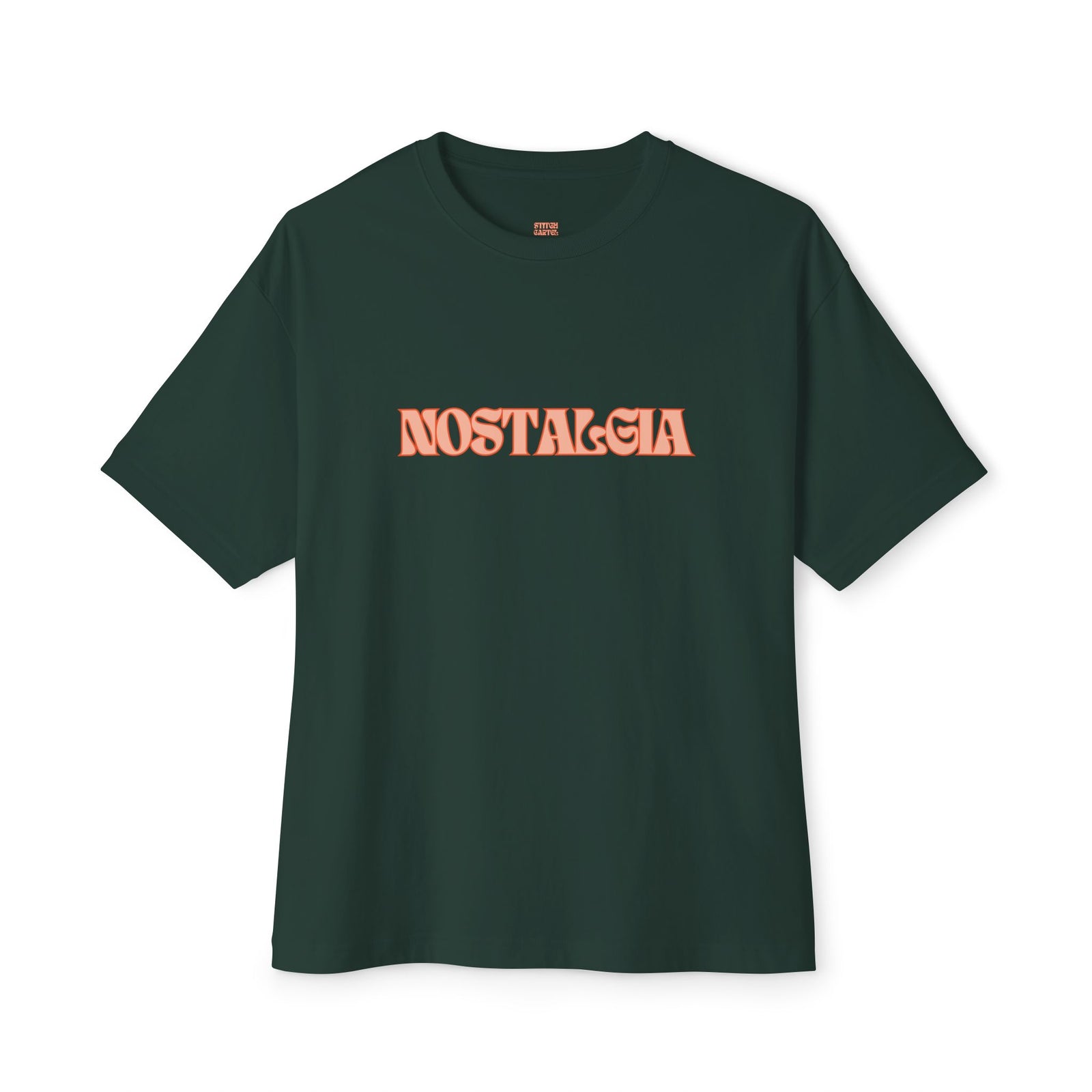 Mens nostalgia pink design Oversized Boxy Tee