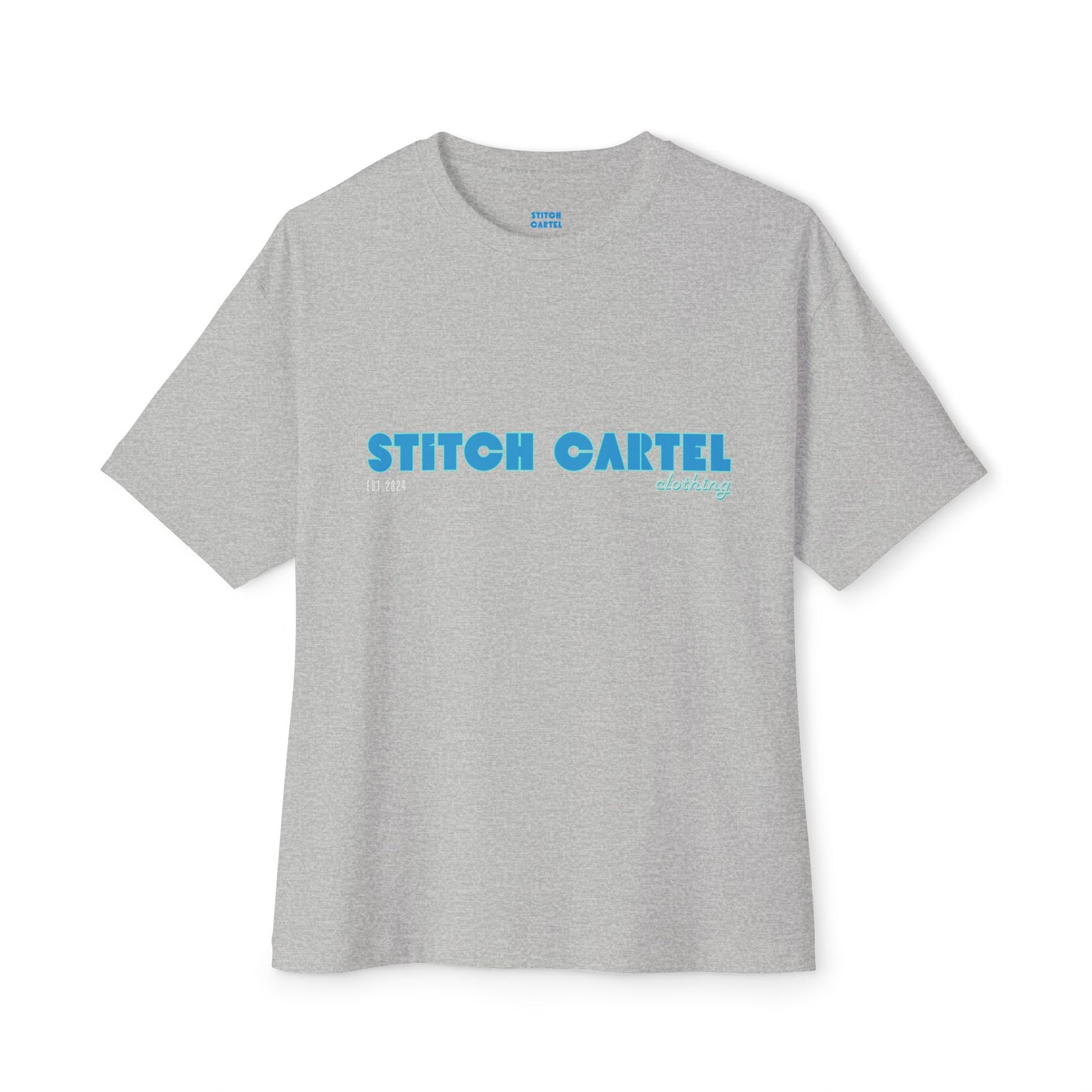 Unisex Retro Waves blue design Oversized Boxy Tee