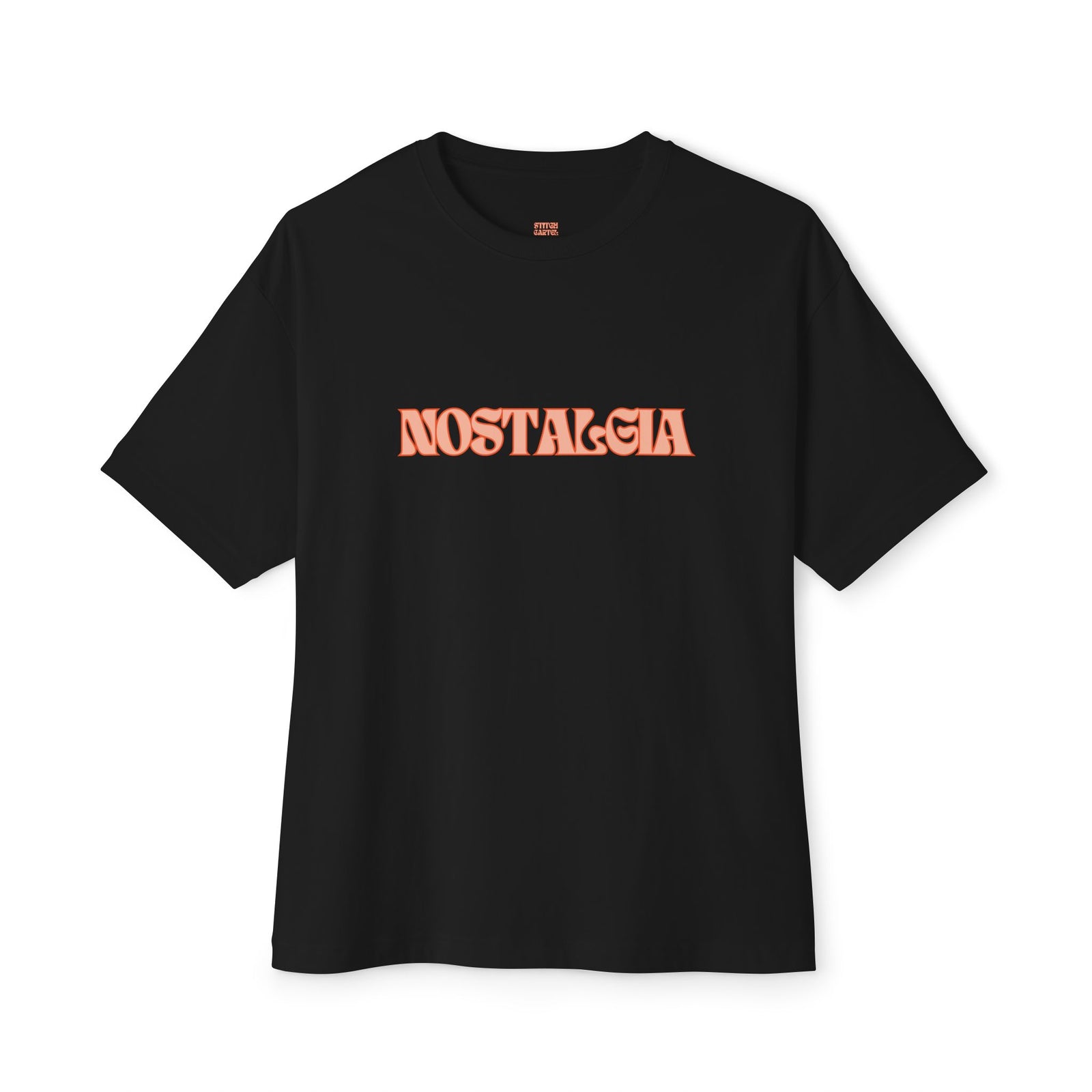 Mens nostalgia pink design Oversized Boxy Tee