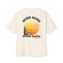 Unisex Retro Waves black design Oversized Boxy Tee