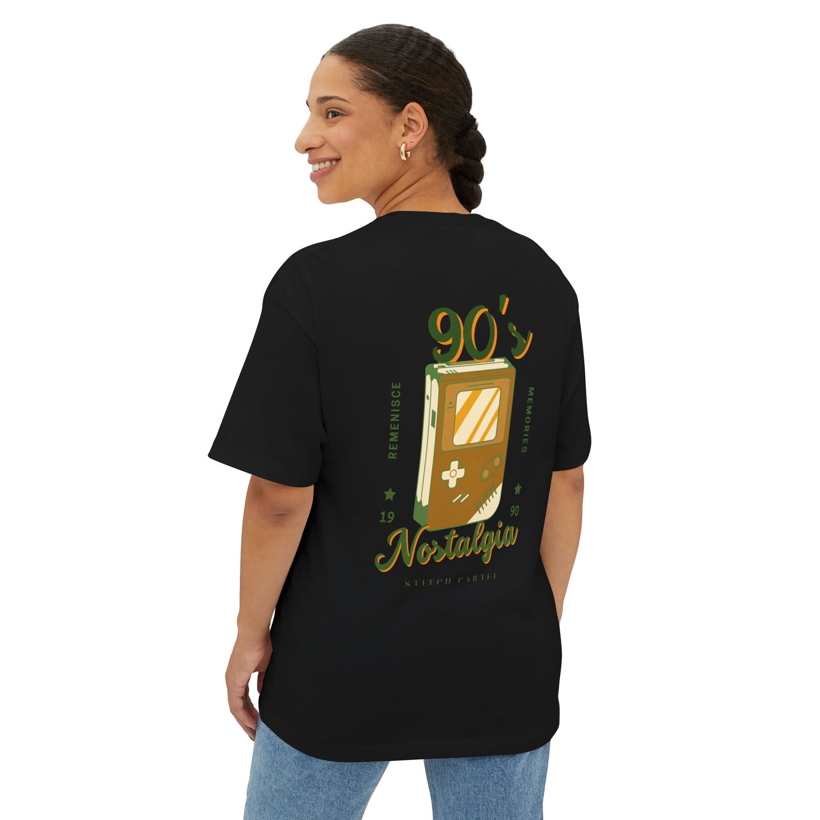 90s green design Nostalgia Oversized Tee