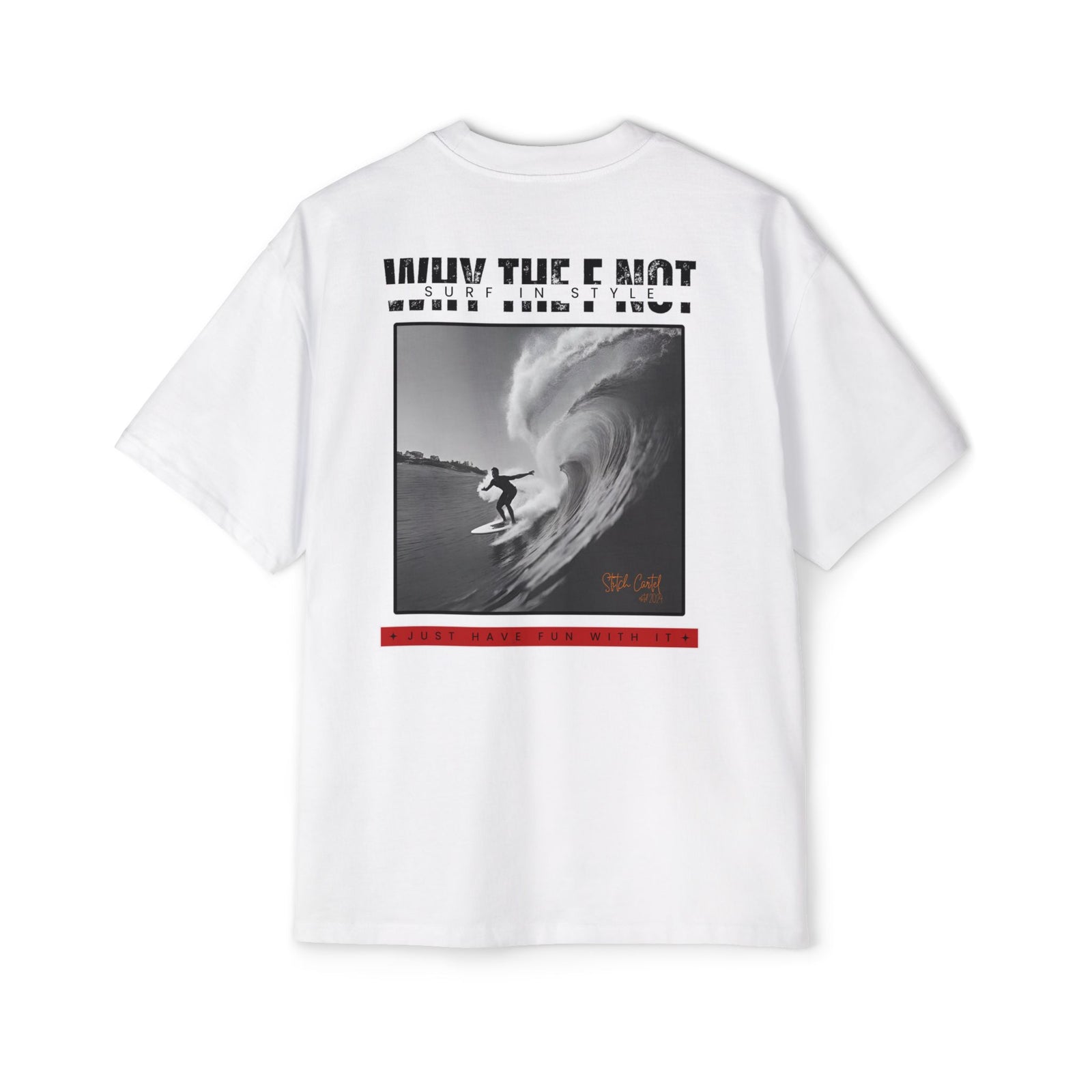 Why the F not whites design Men's Heavy Oversized Tee