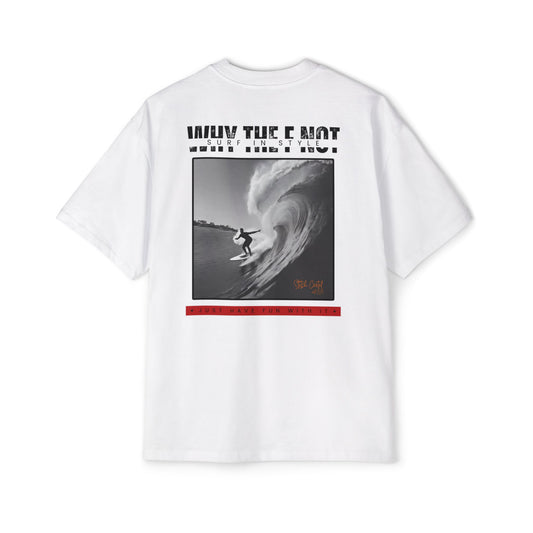 Why the F not whites design Men's Heavy Oversized Tee