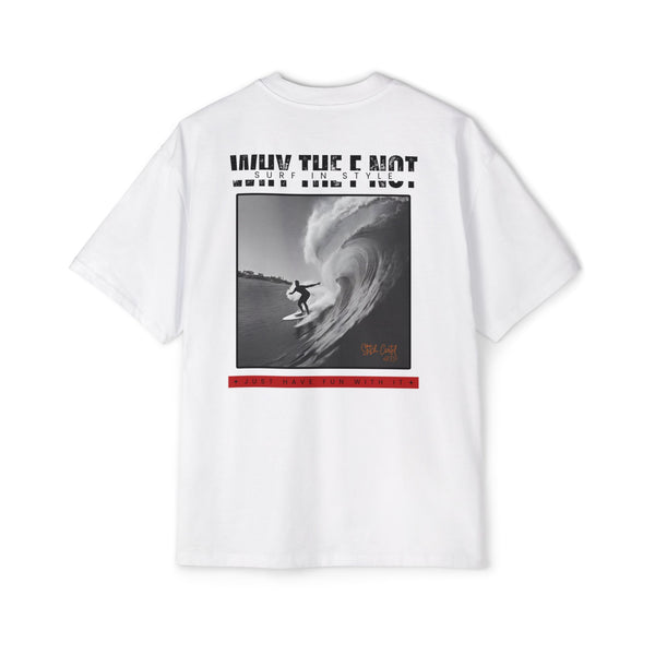 Why the F not whites design Men's Heavy Oversized Tee