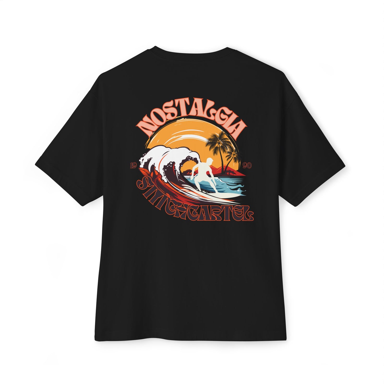Mens nostalgia pink design Oversized Boxy Tee