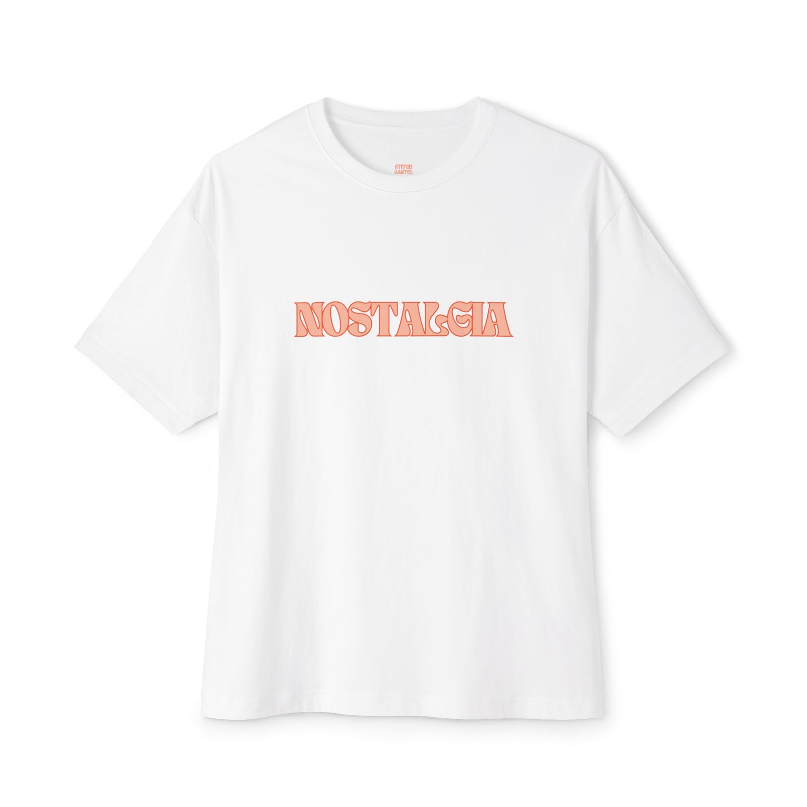 Mens nostalgia pink design Oversized Boxy Tee