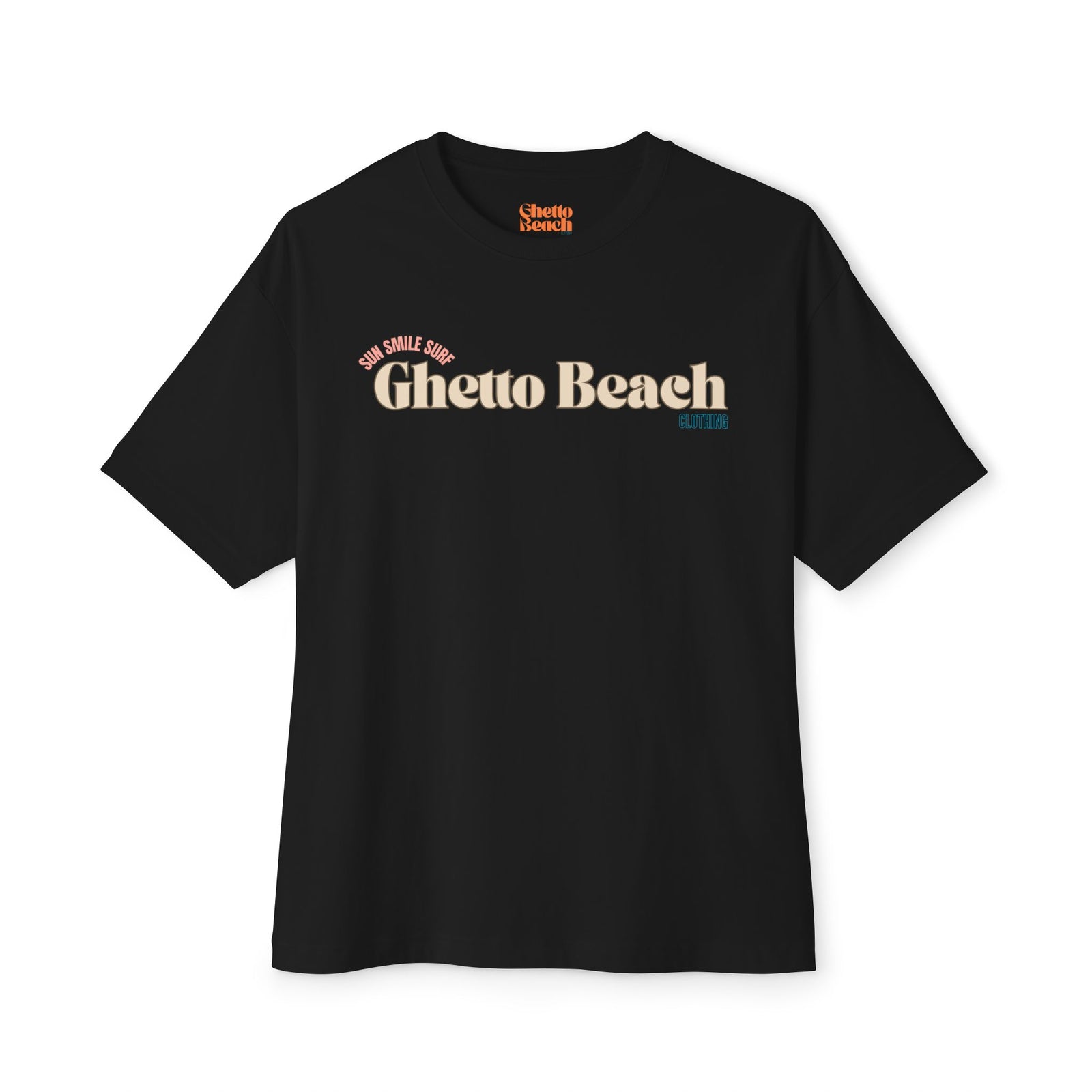 Ghetto Beach Beige design Oversized box tee