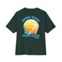 Unisex Retro Waves blue design Oversized Boxy Tee
