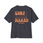 Surf naked orange design Unisex Oversized Boxy Tee